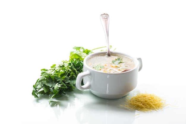 Kremowa zupa w misce